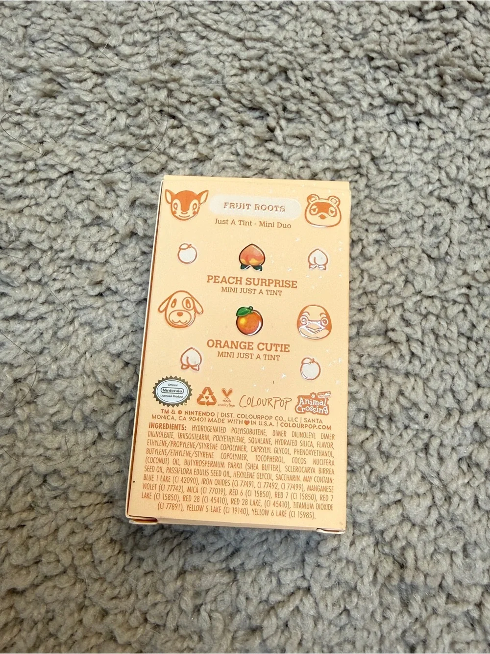 ColourPop Peach Surprise & Orange Cutie Mini Tint Duo - Peach Packaging